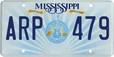 MS license plate ARP479
