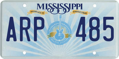 MS license plate ARP485