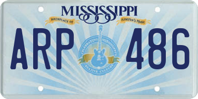 MS license plate ARP486