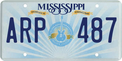 MS license plate ARP487