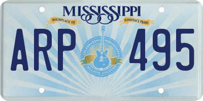 MS license plate ARP495
