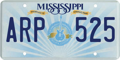 MS license plate ARP525