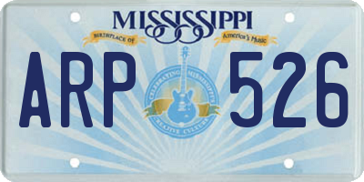 MS license plate ARP526