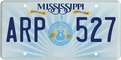 MS license plate ARP527