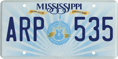 MS license plate ARP535