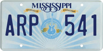 MS license plate ARP541
