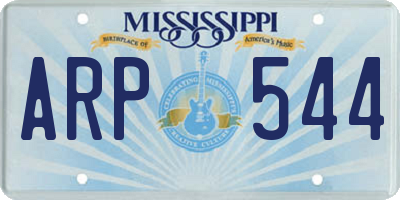 MS license plate ARP544