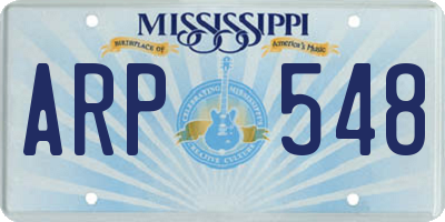 MS license plate ARP548