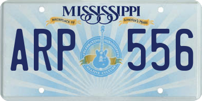 MS license plate ARP556