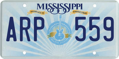 MS license plate ARP559