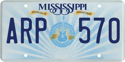 MS license plate ARP570