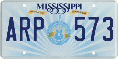 MS license plate ARP573