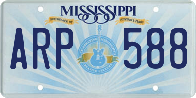 MS license plate ARP588