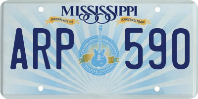 MS license plate ARP590