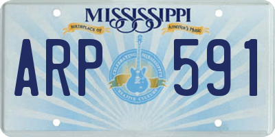 MS license plate ARP591