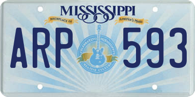 MS license plate ARP593