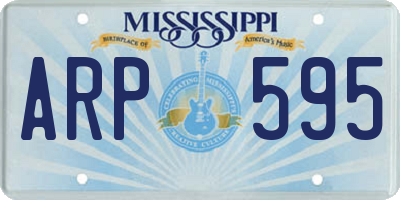 MS license plate ARP595