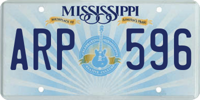 MS license plate ARP596