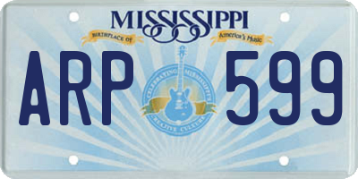 MS license plate ARP599