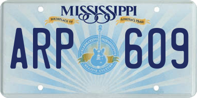 MS license plate ARP609