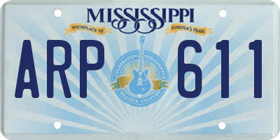 MS license plate ARP611