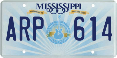 MS license plate ARP614