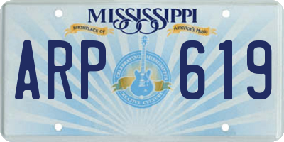 MS license plate ARP619