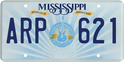 MS license plate ARP621