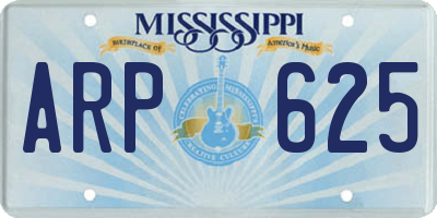 MS license plate ARP625