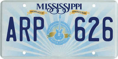 MS license plate ARP626