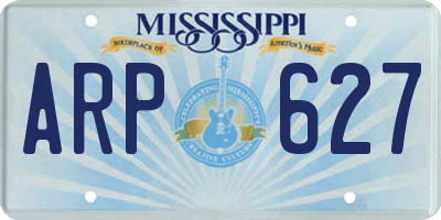 MS license plate ARP627