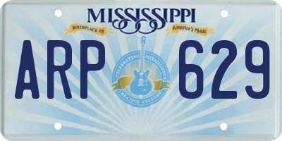 MS license plate ARP629