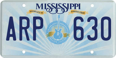 MS license plate ARP630
