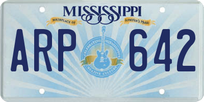 MS license plate ARP642