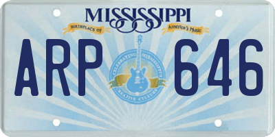 MS license plate ARP646