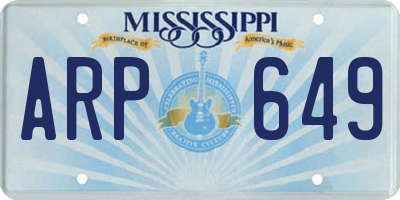 MS license plate ARP649
