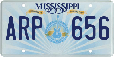 MS license plate ARP656