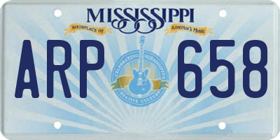 MS license plate ARP658