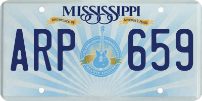 MS license plate ARP659