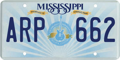MS license plate ARP662