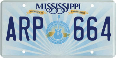 MS license plate ARP664