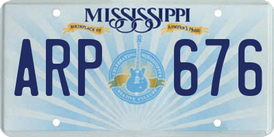MS license plate ARP676