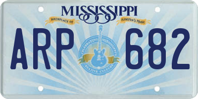MS license plate ARP682