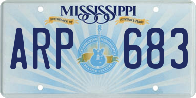 MS license plate ARP683