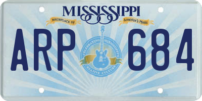 MS license plate ARP684