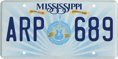 MS license plate ARP689