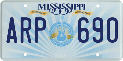 MS license plate ARP690