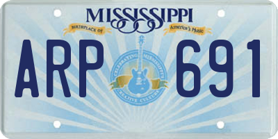 MS license plate ARP691