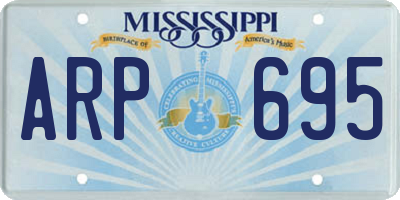 MS license plate ARP695