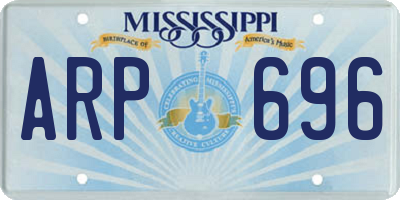 MS license plate ARP696